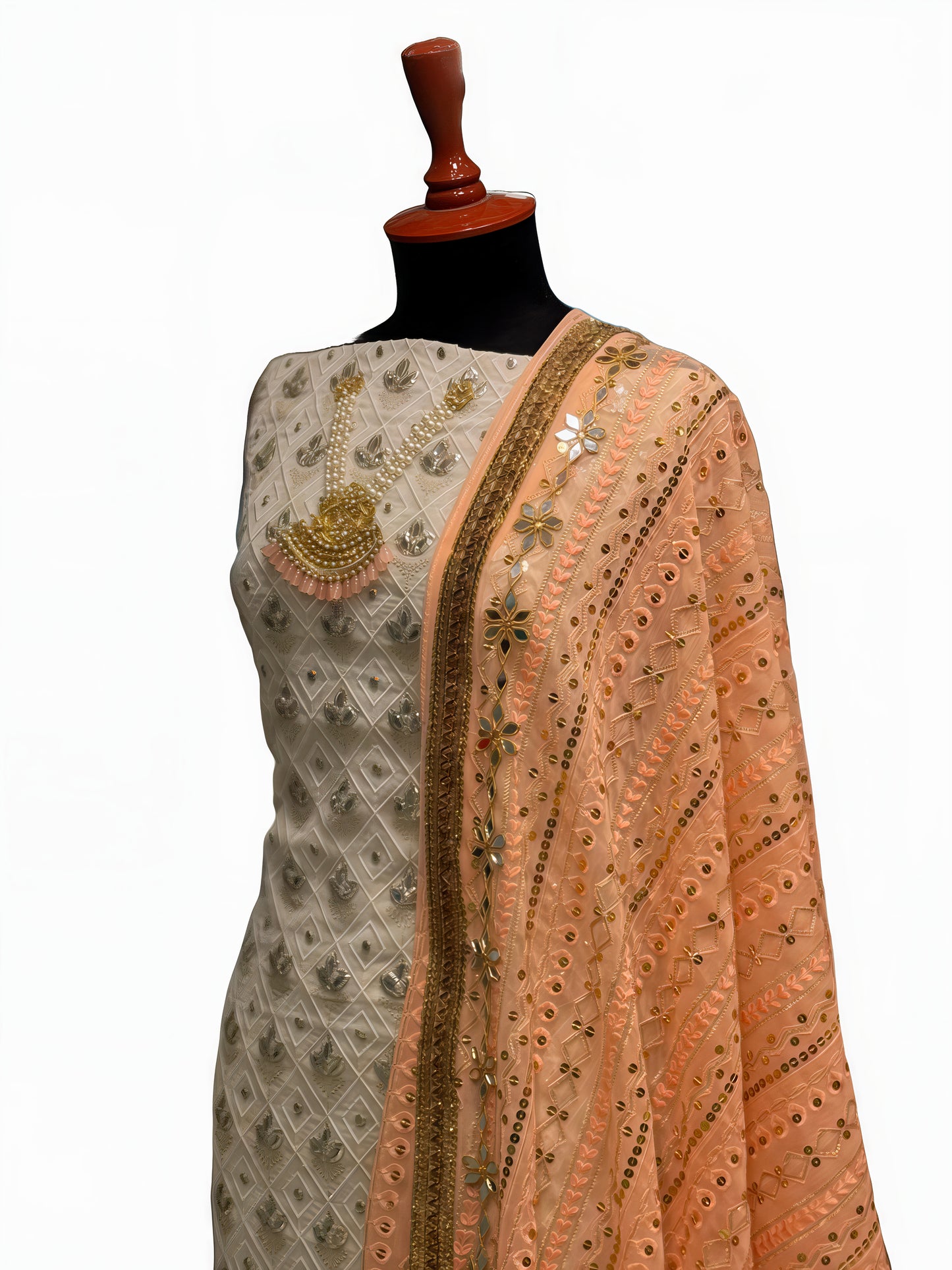 Chiffon Mirror Lace 3-Piece Set