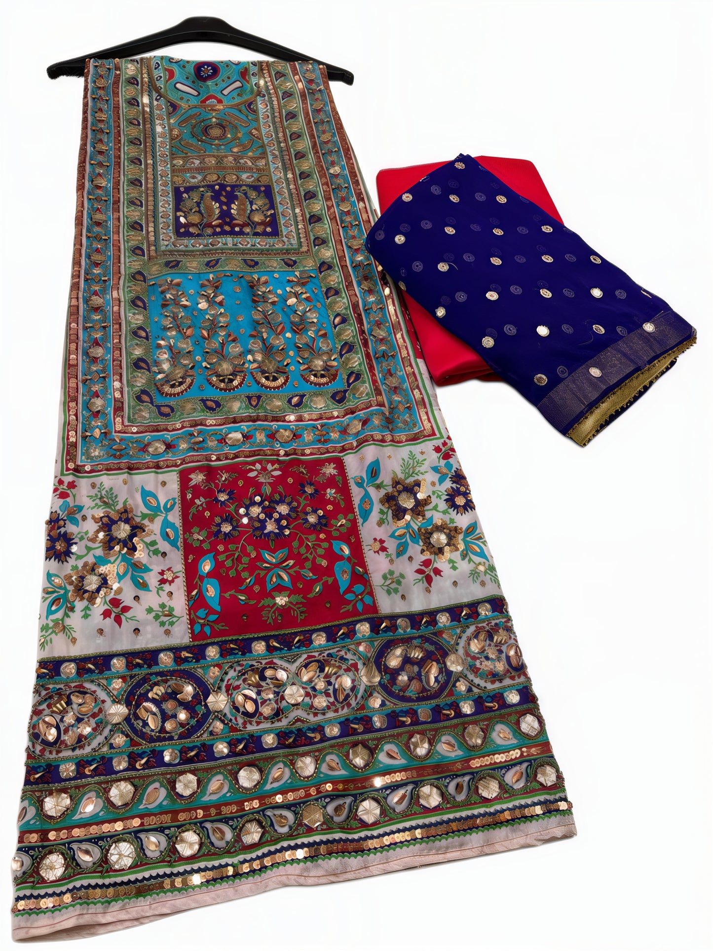Pure Silk Handmade Embroidered Suit – 3 Piece