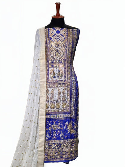 Pure Silk Handmade Embroidered Suit – 3 Piece