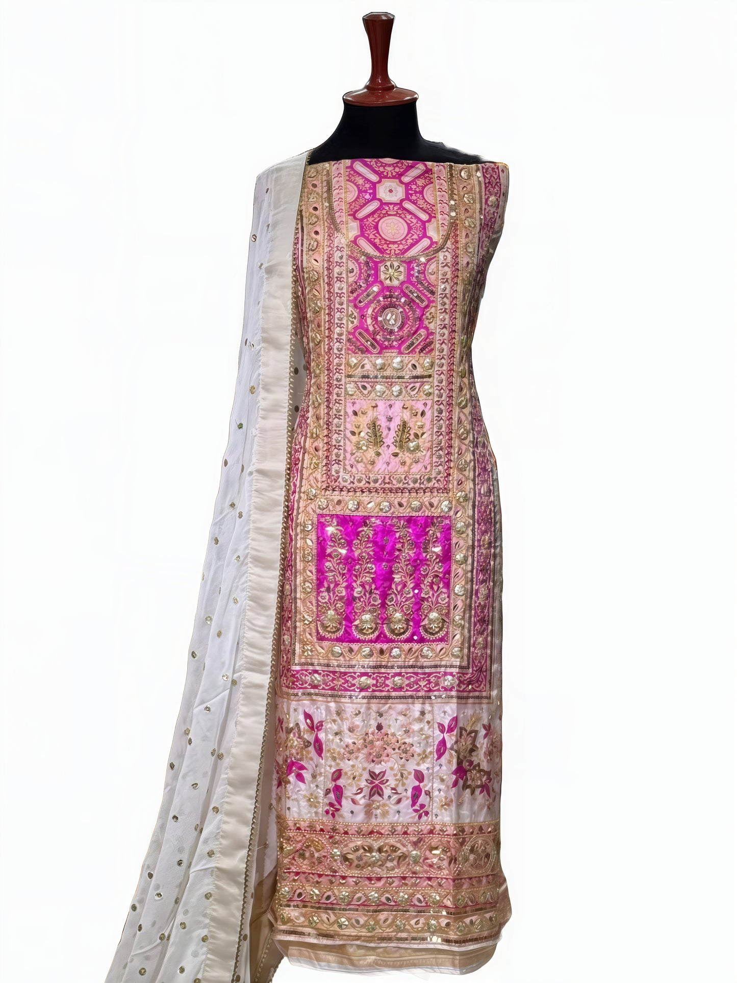 Pure Silk Handmade Embroidered Suit – 3 Piece