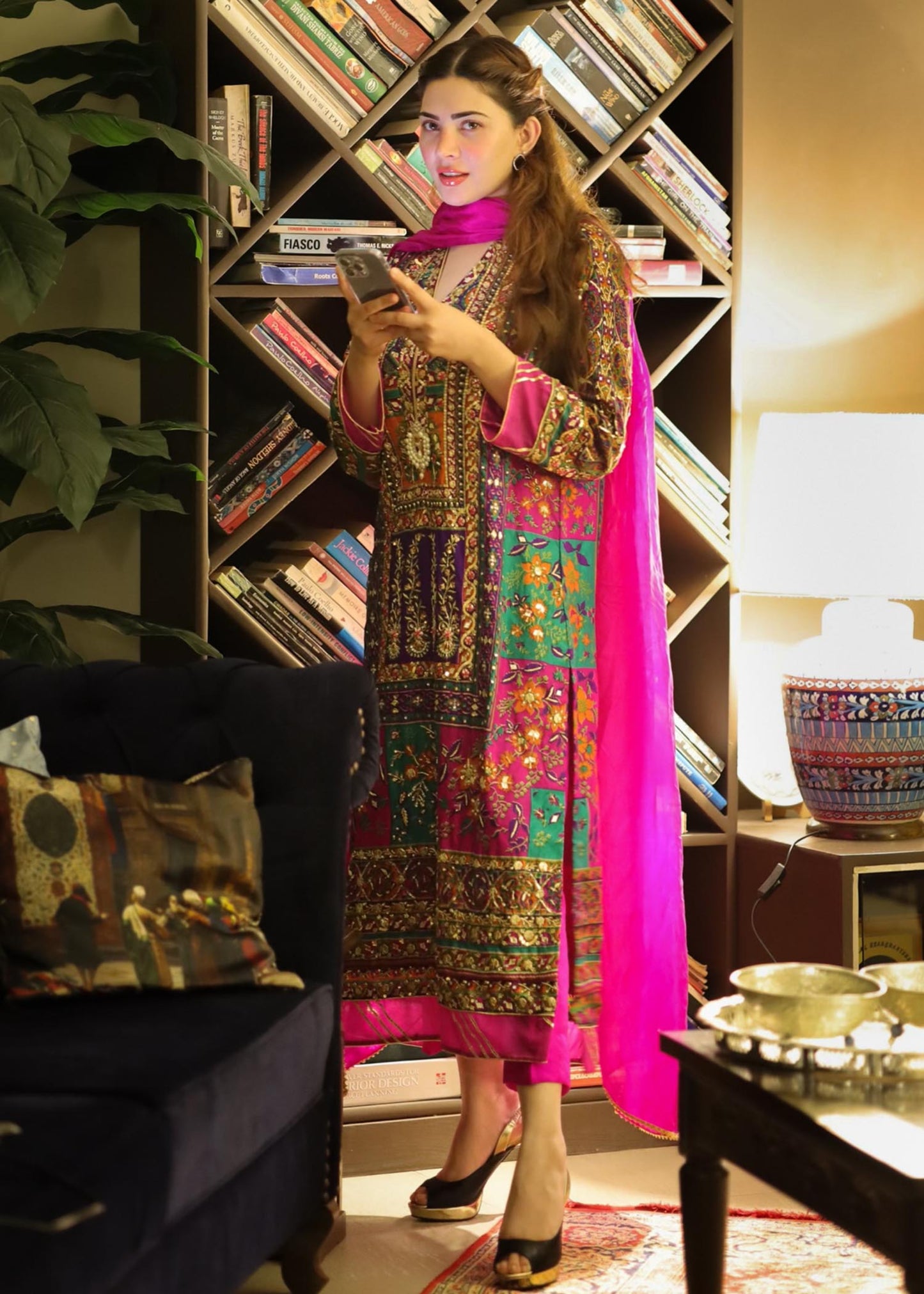 Pure Silk Handmade Embroidered Suit – 3 Piece