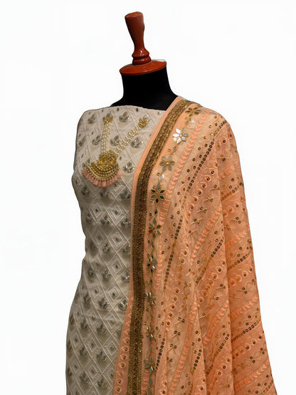 Chiffon Mirror Lace 3-Piece Set