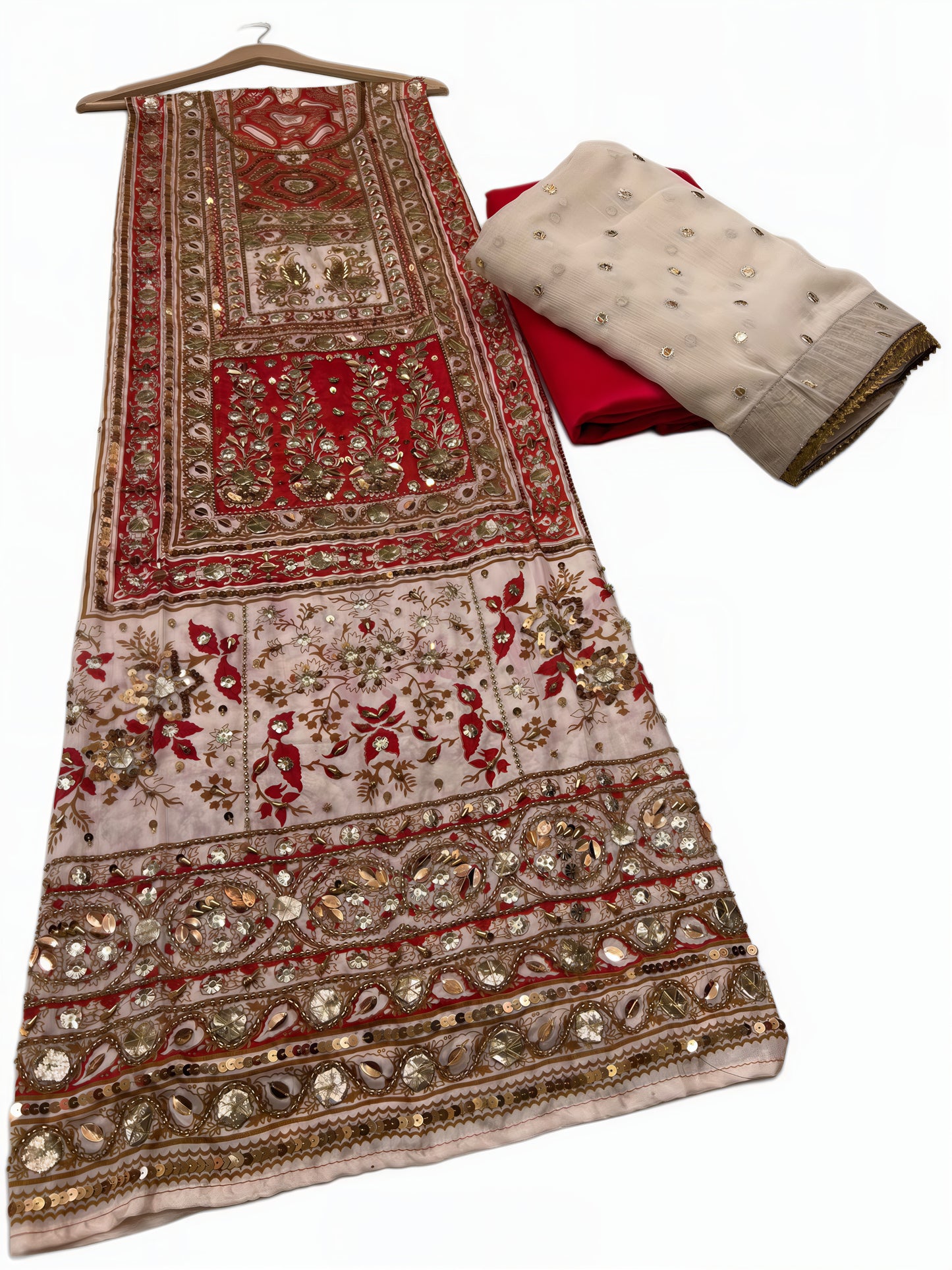 Pure Silk Handmade Embroidered Suit – 3 Piece