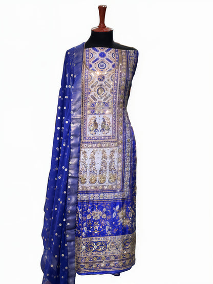 Pure Silk Handmade Embroidered Suit – 3 Piece