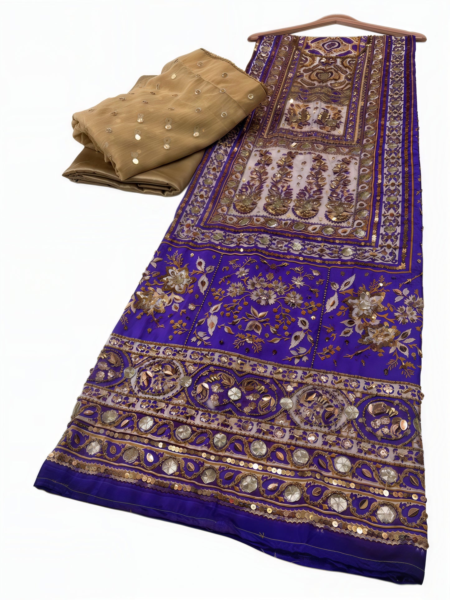 Pure Silk Handmade Embroidered Suit – 3 Piece