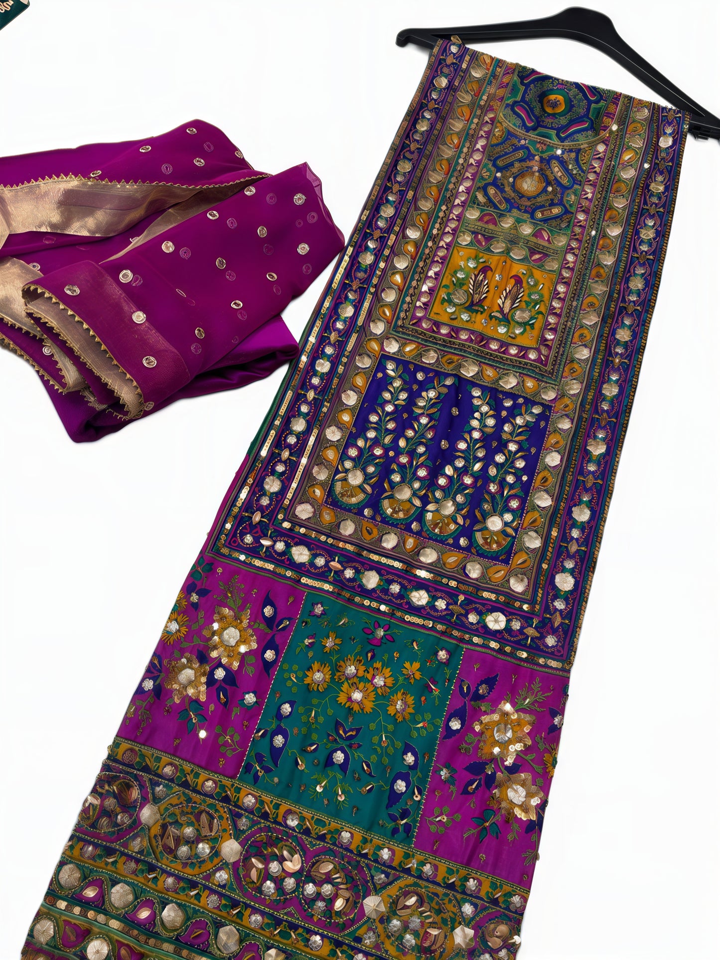 Pure Silk Handmade Embroidered Suit – 3 Piece
