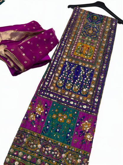 Pure Silk Handmade Embroidered Suit – 3 Piece
