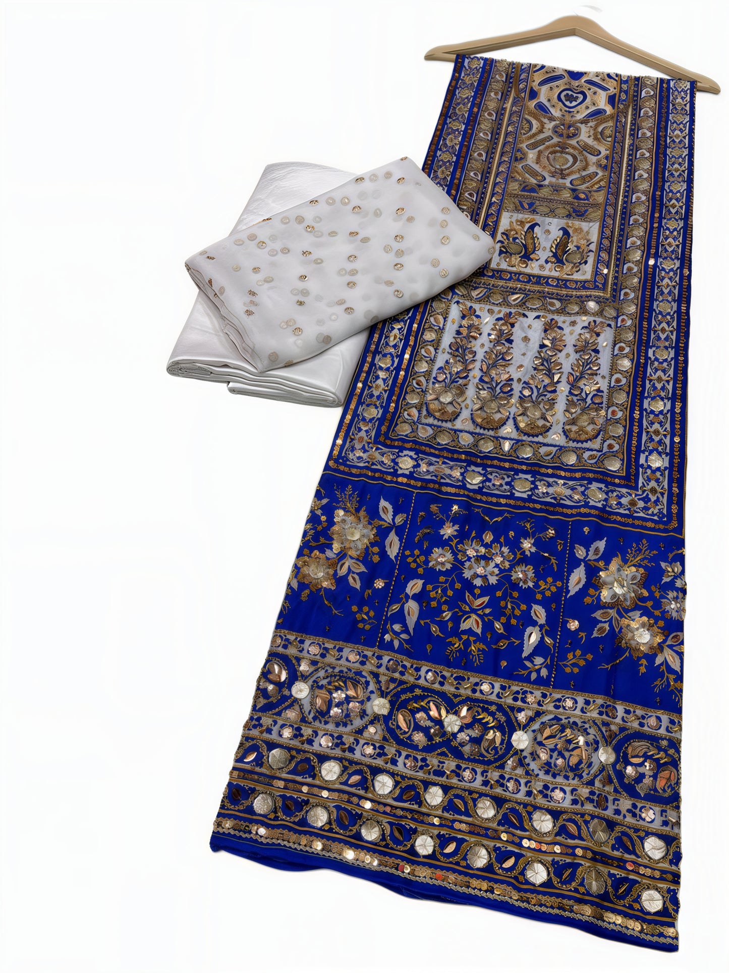 Pure Silk Handmade Embroidered Suit – 3 Piece