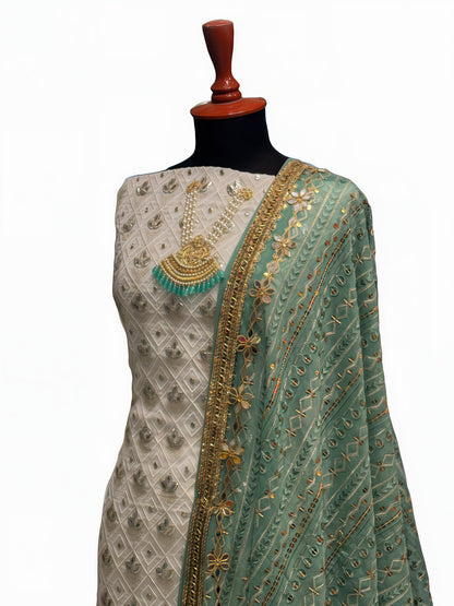 Chiffon Mirror Lace 3-Piece Set