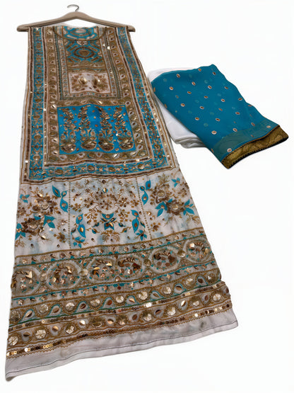 Pure Silk Handmade Embroidered Suit – 3 Piece