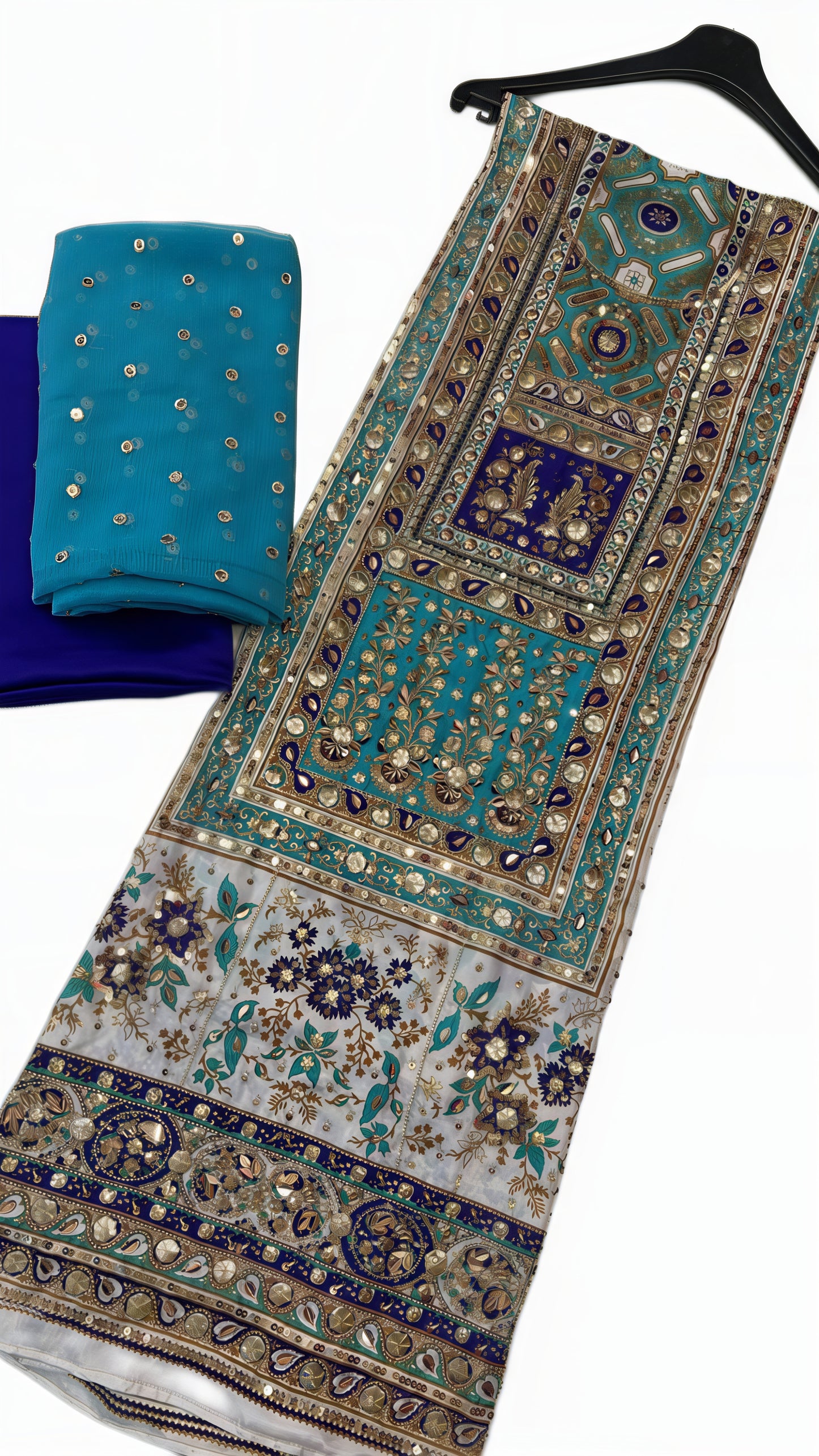 Pure Silk Handmade Embroidered Suit – 3 Piece
