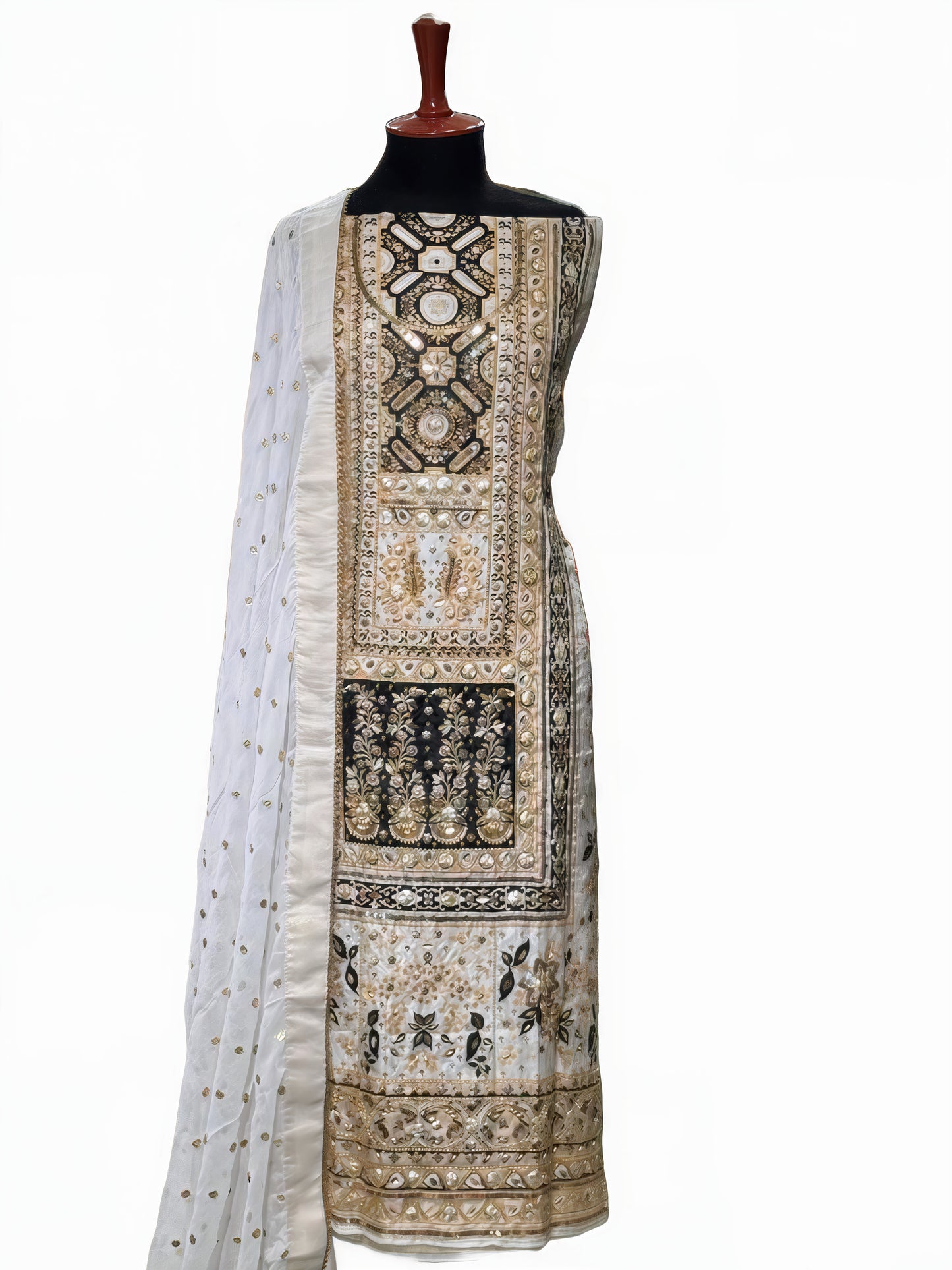 Pure Silk Handmade Embroidered Suit – 3 Piece